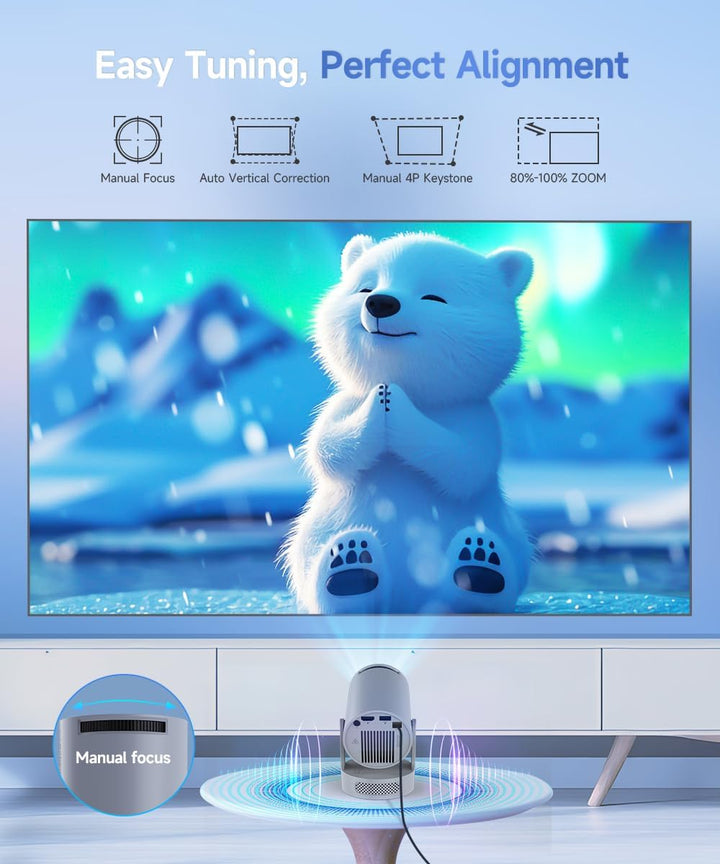 Magcubic Mini Proyector 4K de Soporte, Proyector Portátil con WiFi...