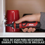 SKIL - Destornillador inalámbrico recargable de 4 V con tecnología de sensor de circuito, incluye 45 piezas, cable de carga USB, funda de transporte - SD561204
