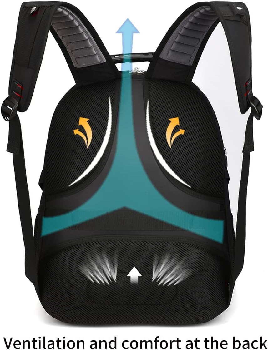 SHRRADOO Mochila de viaje extragrande para laptop de 50L con puerto...