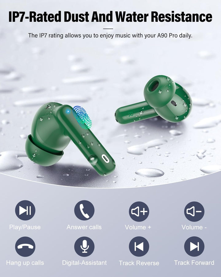Auriculares inalámbricos Bluetooth con micrófono con cancelación de...