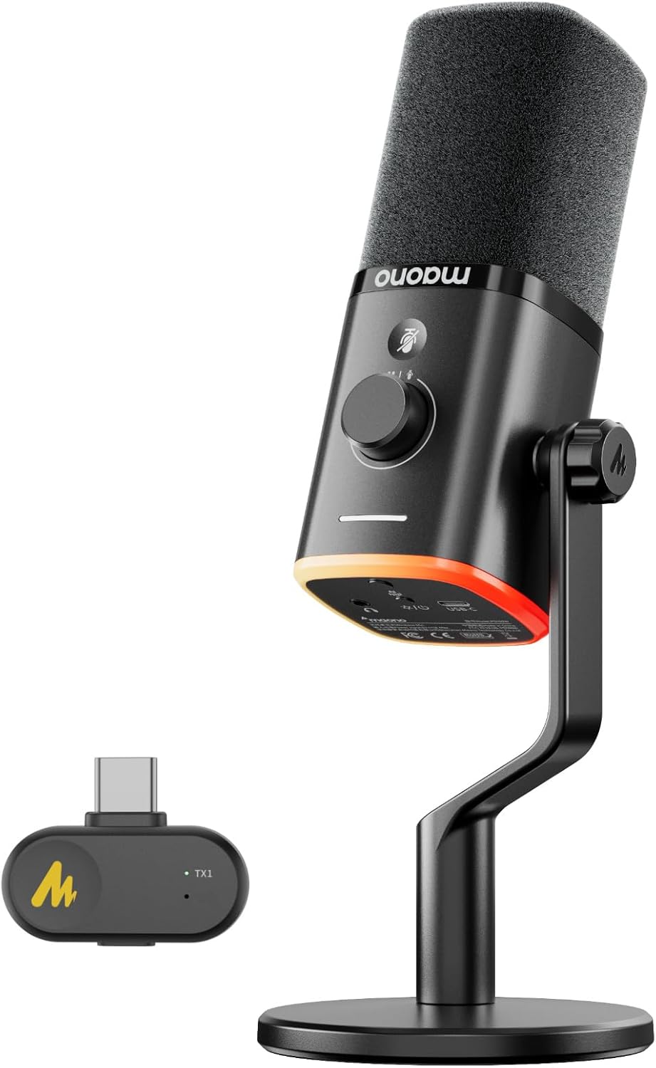MAONO PD100W Micrófono inalámbrico USB para PC, micrófono dinámico...