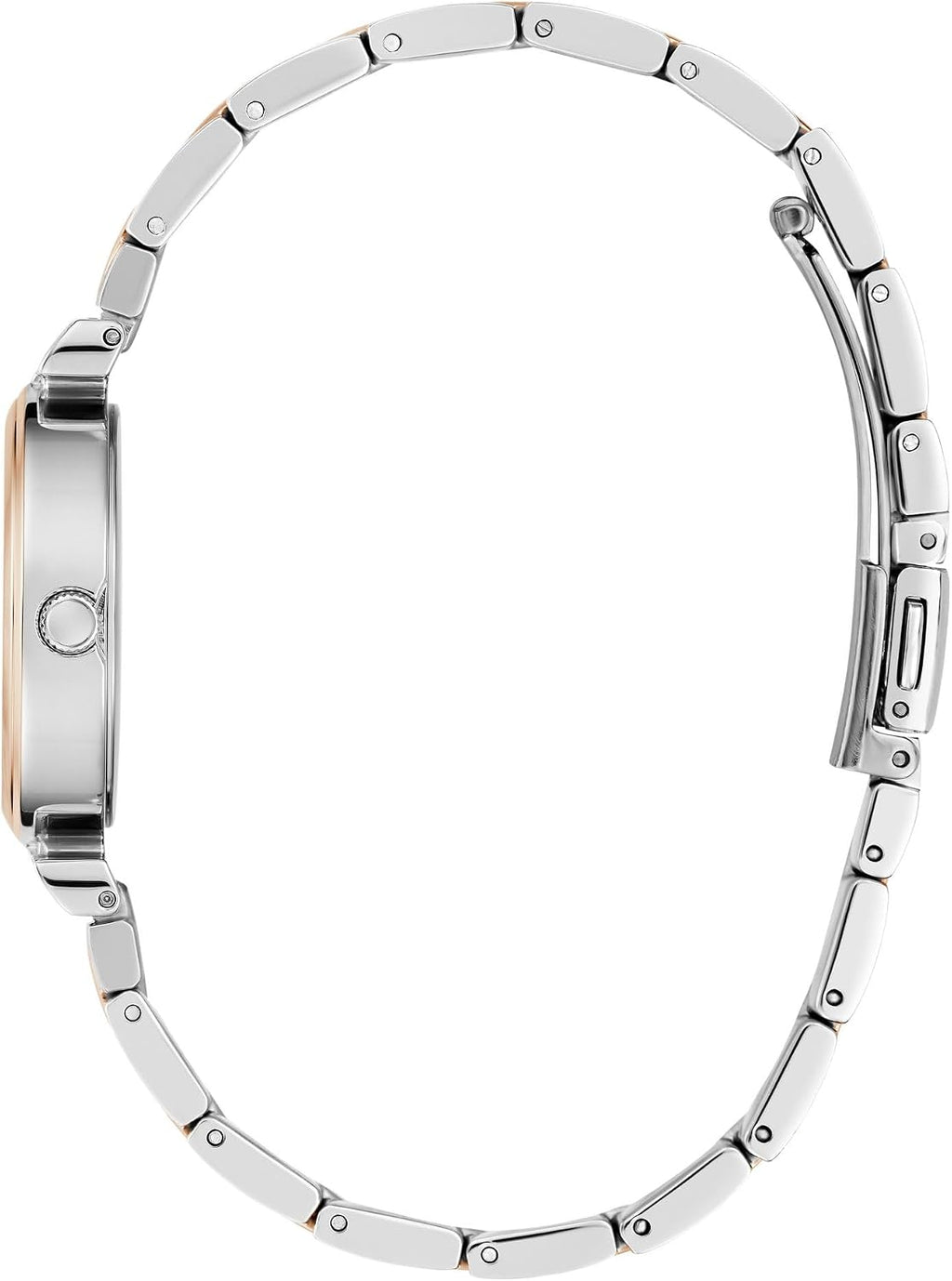 GUESS Reloj analógico de cuero dorado