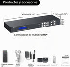 MT-VIKI Matriz HDMI 4K 4x4 con WEB y extracción de audio