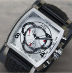 Invicta S1 Rally - Correa de cuero negro de cuarzo con pantalla analógica de acero inoxidable para hombre, reloj casual, 26 (Modelo: 27918, 27919, 27920)