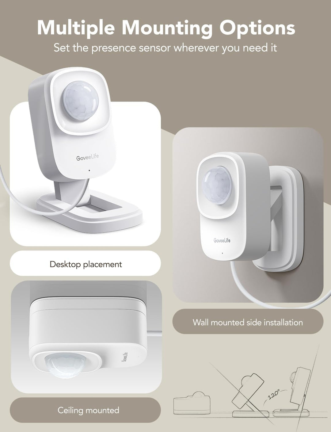 GoveeLife Sensor de presencia humana requiere Wi-Fi de 24