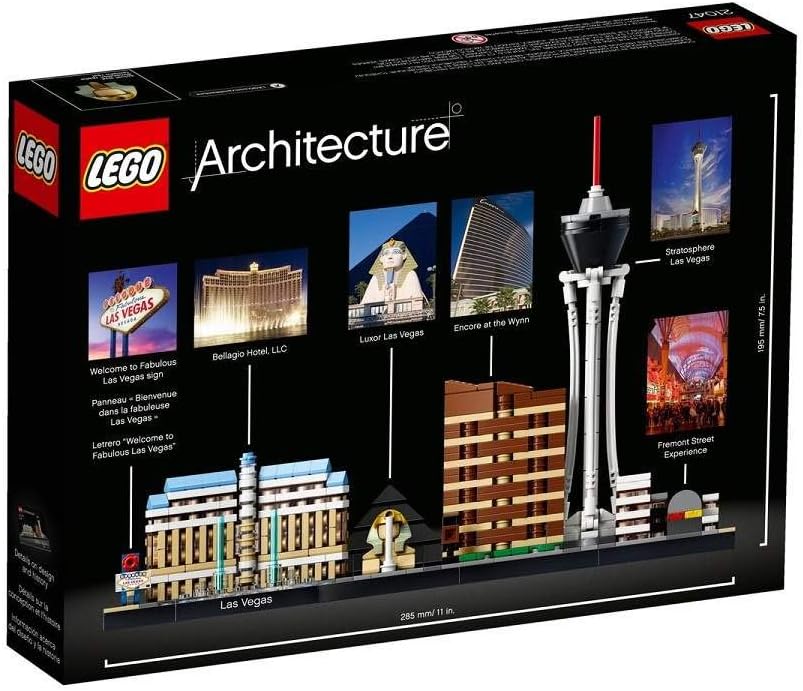 LEGO Architecture Skyline Collection Las Vegas Kit de construcción 21047 (487 piezas)
