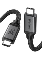 Silkland USB 4 para Thunderbolt 5 Cable 6.6FT/2M, 80Gbps 240W, Dual 8K@60Hz