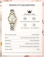 OLEVS Reloj de Lujo para Mujeres, Modo Pequeño de Muñeca, Acero Inoxidable, Reloj para Damas, Calendario