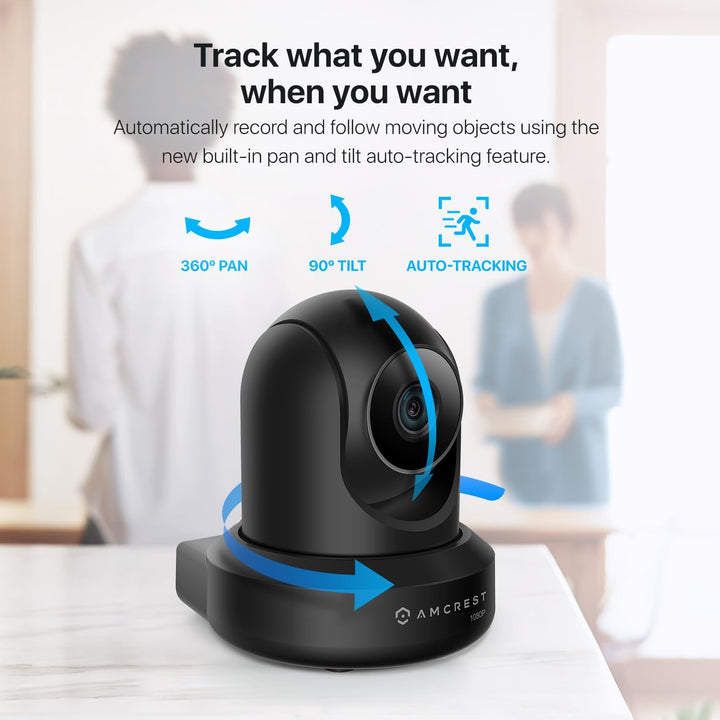 Amcrest Paquete de 2 cámaras WiFi de 1080p para interiores, cámara...