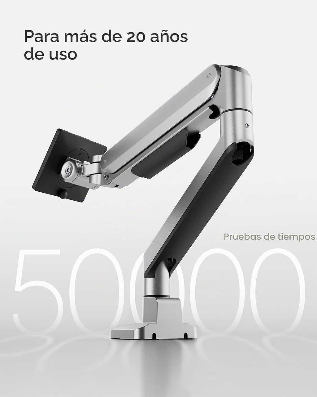 MonTEK - Brazo de monitor de aluminio de lujo para pantallas curvadas de 17 a 40 pulgadas