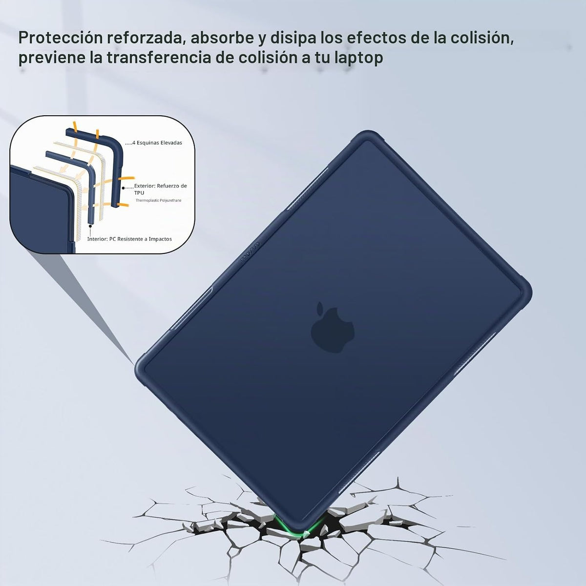 MOSISO Funda compatible con MacBook Air de 13 pulgadas M5 M4 M3 M2...