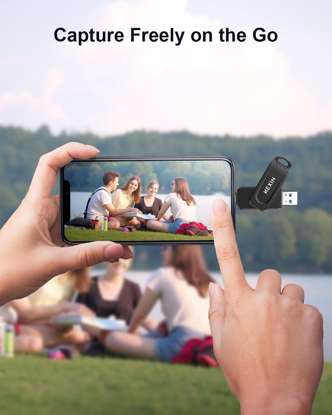 KEXIN Unidad Flash USB C de 128 GB, Unidad Dual de Pulgar 100 MB\/s...