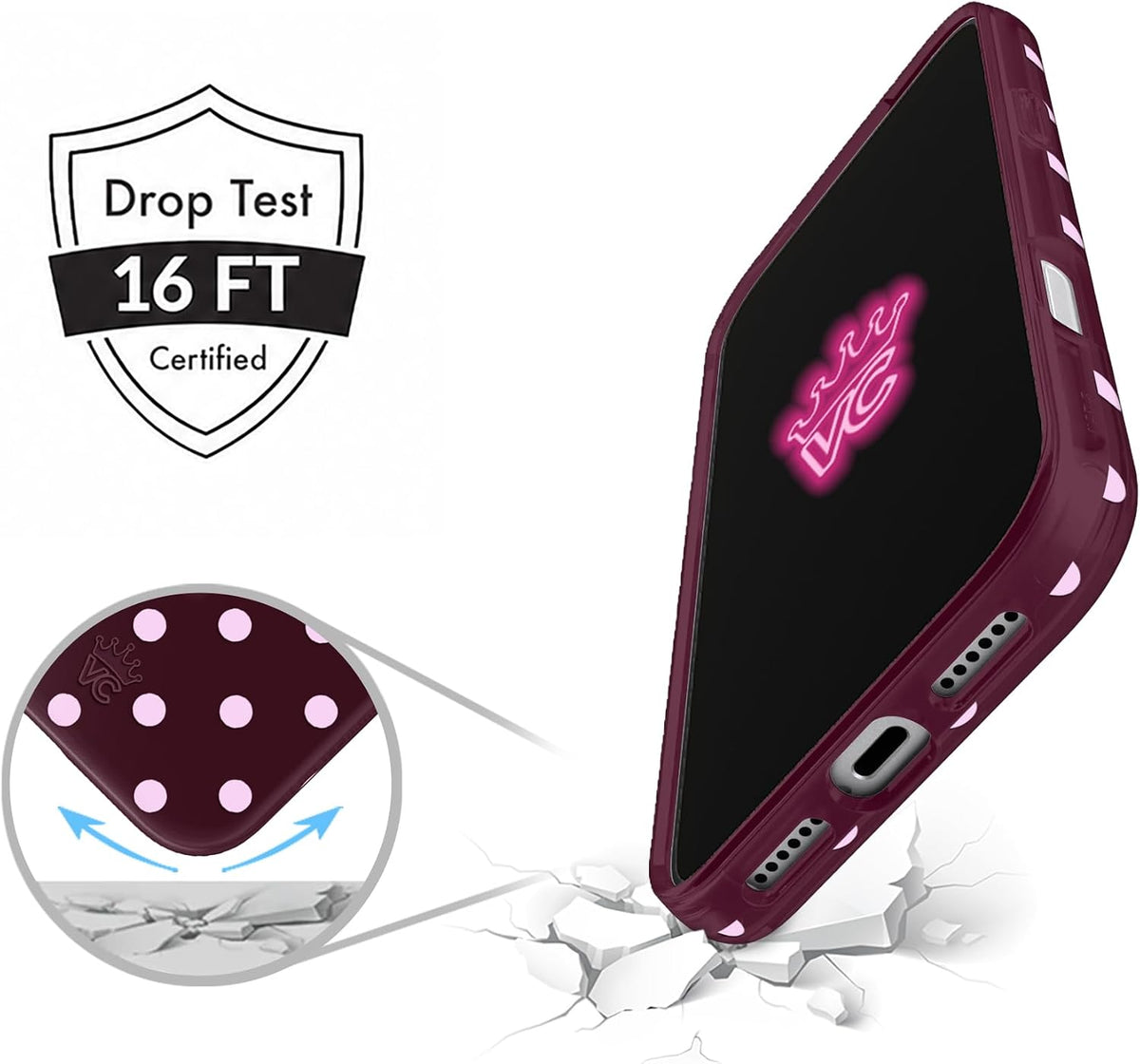 VELVET CAVIAR Funda para iPhone 18 Pro | Cherry Cola Polka Dot