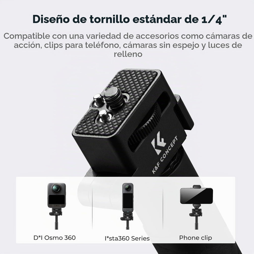 K&F CONCEPT Palo selfie plegable de 36.4 pulgadas compatible con Insta360