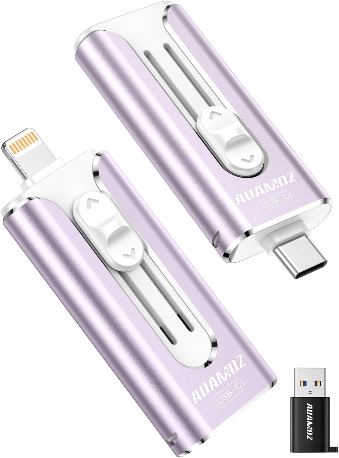 AUAMOZ Mini unidad flash de doble interfaz de 256 GB, memoria portá...