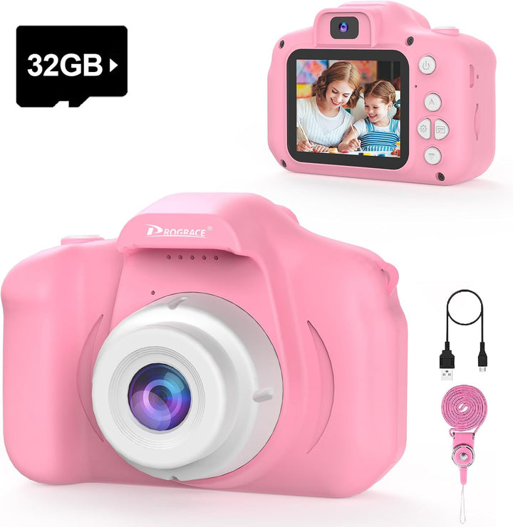 PROGRACE - Cámara digital para niños, 40MP FHD 1080P, cámara para n...