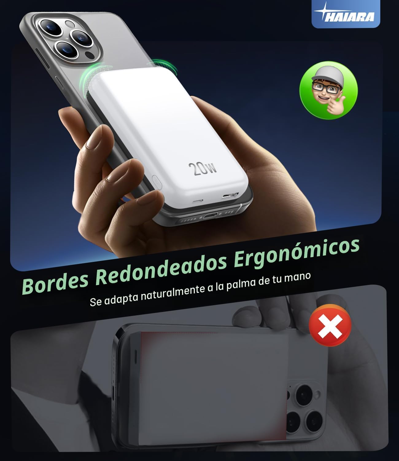 Cargador portátil para banco de energía Magsafe - Cargador magnétic...