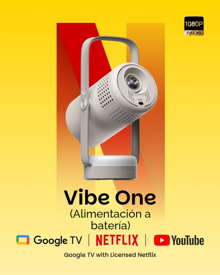 XGIMI Vibe One - Proyector portátil inteligente de 1080P alimentado...