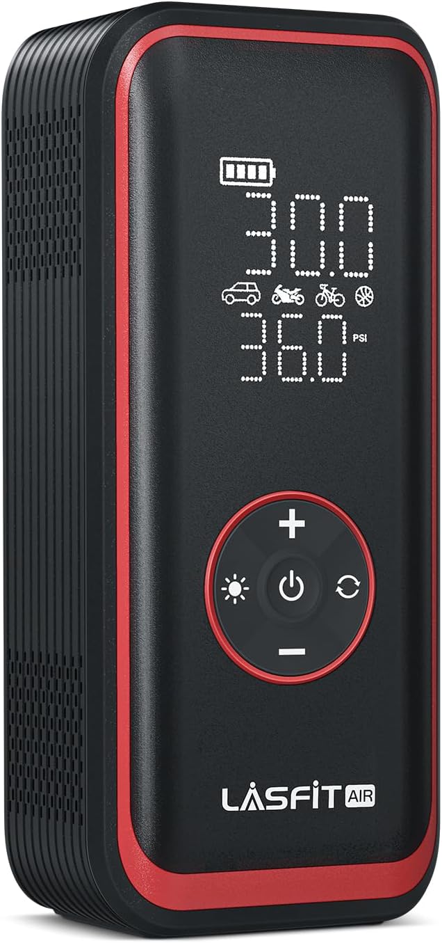 LASFIT TK1 Pro Inflador de neumáticos Compresor de aire portátil [I...