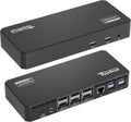 Plugable Estación de acoplamiento para monitor triple USB C 12 en 1, carga