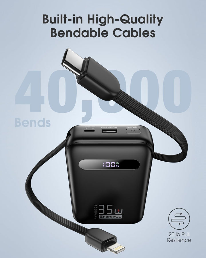 EnergyQC 20000mAh Cargador Portátil, Banco de Energía de Carga Rápi...