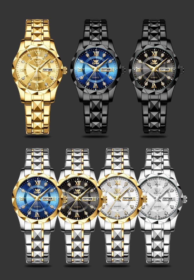 OPK Relojes para Mujer Estilo Business, Reloj Femenino con Correa de Acero Inoxidable, Reloj de Muñeca para Damas