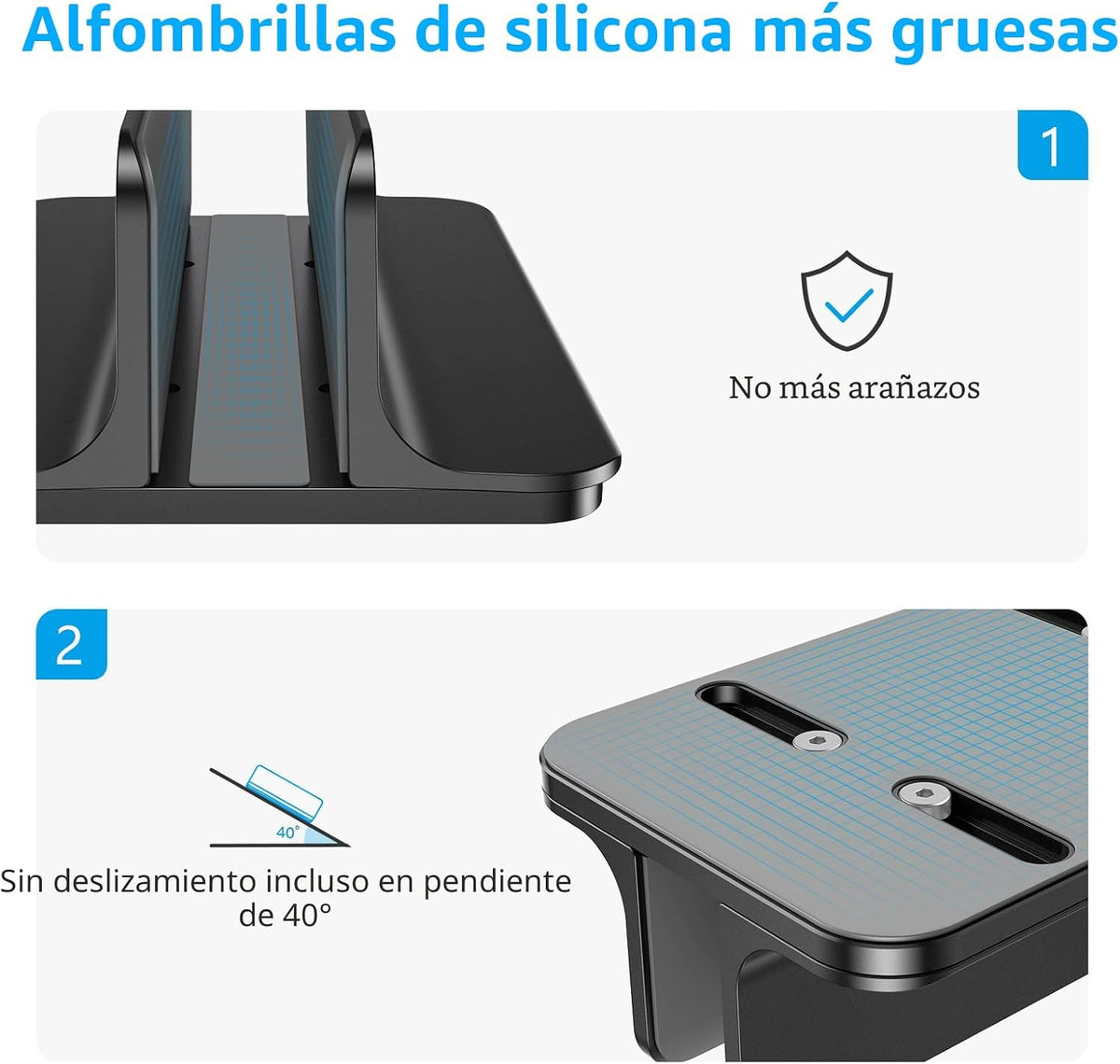 OMOTON Soporte Vertical para Laptop, Soporte de Escritorio de Alumi...