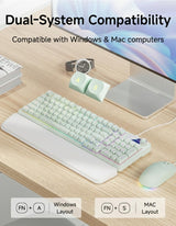 EWEADN C98 Combo de teclado y mouse con cable, teclados ergonómicos...