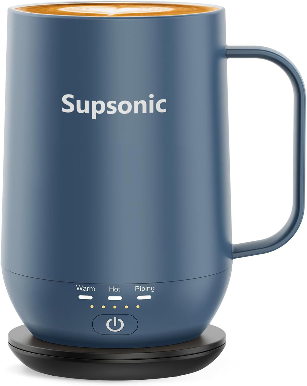Supsonic - Taza de café autocalentable de 16 onzas, taza de café inteligente con calefacción más rápida de contacto directo de hasta 149 °F, juego de calentador de taza de café con apagado automático