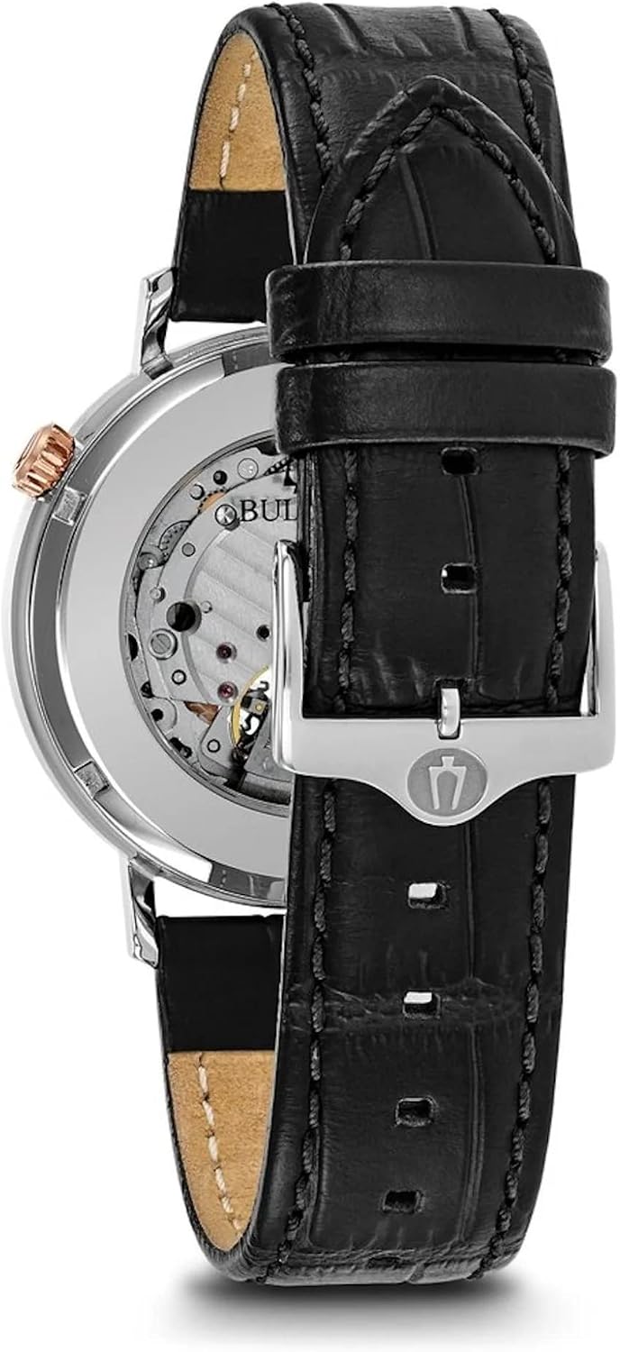 Bulova - Reloj Aerojet automático de 3 manecillas para hombre, apertura con vista interior, reserva de energía de 40 horas, cristal mineral doble curvado,41 mm