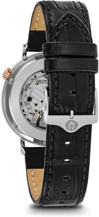 Bulova - Reloj Aerojet automático de 3 manecillas para hombre, apertura con vista interior, reserva de energía de 40 horas, cristal mineral doble curvado,41 mm
