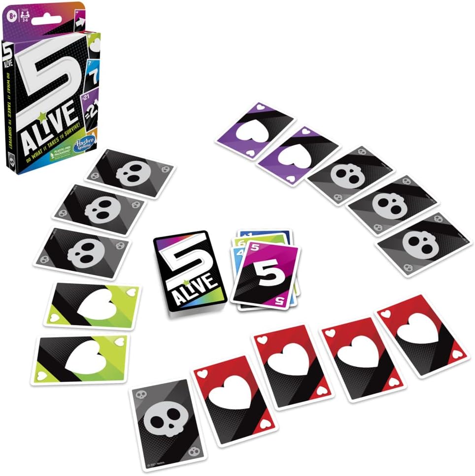 Hasbro Gaming 5 juegos vivos y rápidos para niños y