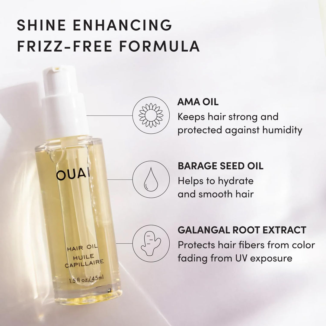 OUAI Paquete de aceite para el cabello de tamaño completo + tamaño...