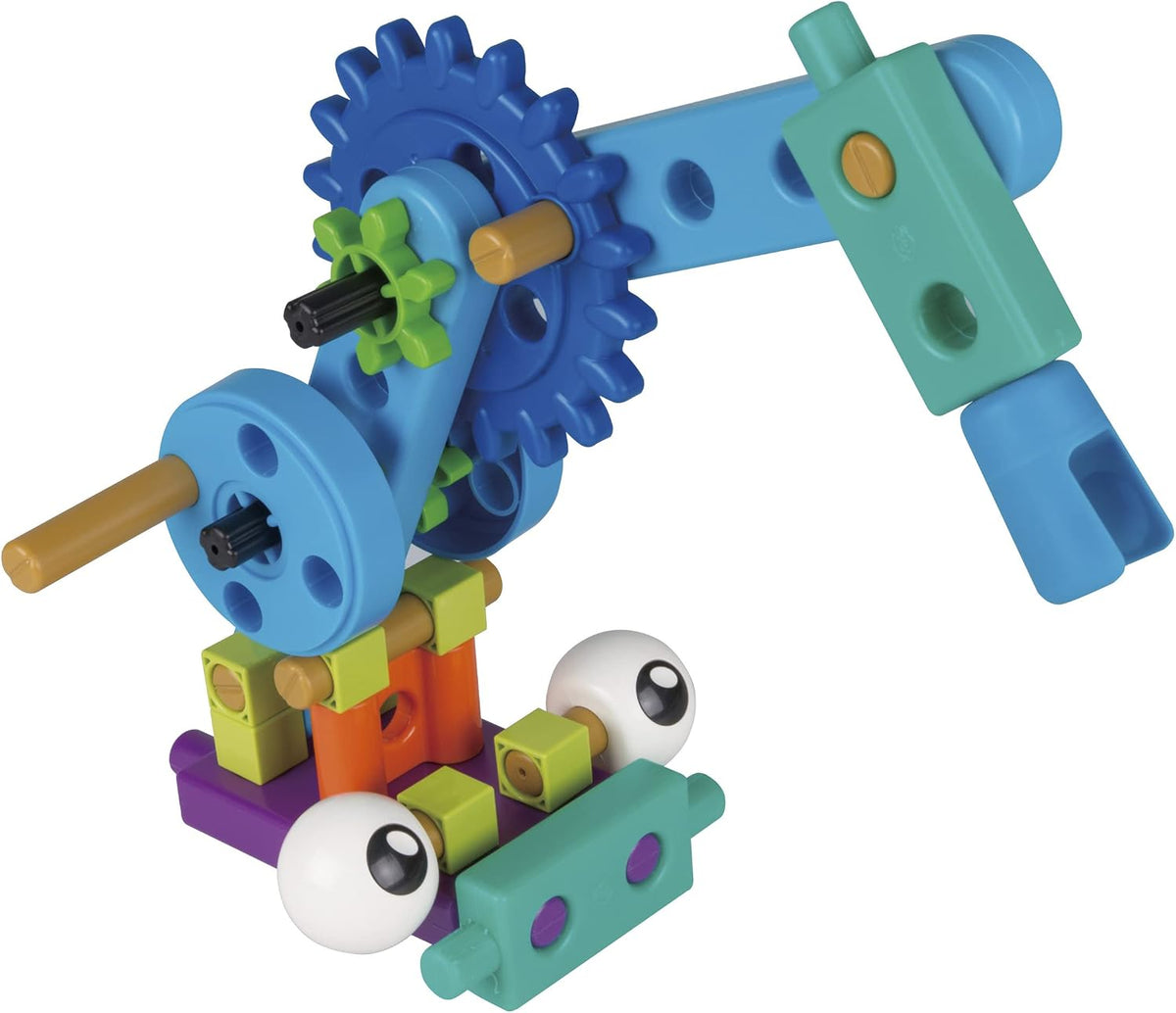 Thames & Kosmos Primer kit de ingeniería de robots para niños: experimento STEM para jóvenes aprendices | Construye 10 robots sin motor | Juega y aprende con manual en formato libro de cuentos |