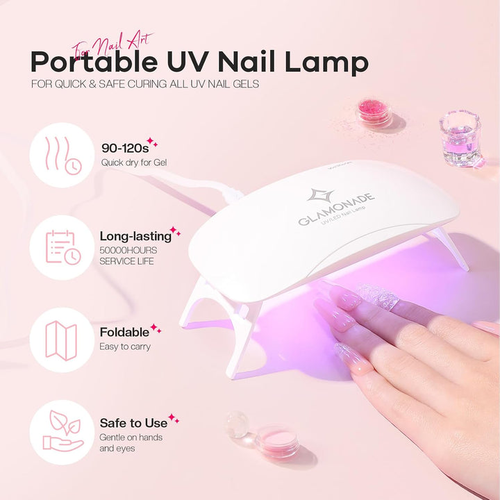 Kit de uñas acrílicas Glamonade para principiantes: juego profesion...
