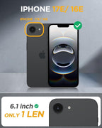 Miracase - Funda para iPhone 17e y iPhone 16e, teléfono de cuerpo completo con protector de pantalla de vidrio integrado, [magnético con MagSafe] a prueba de caídas militar 17 E/16 E cubierta