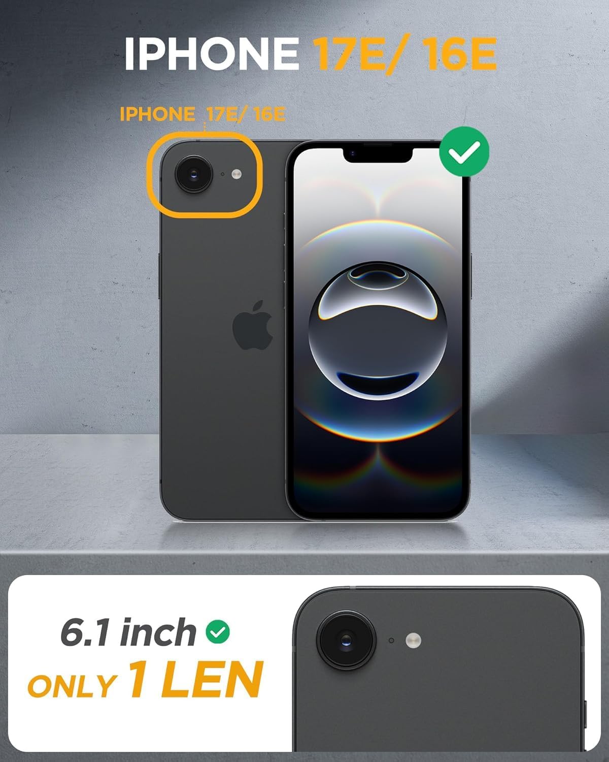 Miracase - Funda para iPhone 17e y iPhone 16e, teléfono de cuerpo completo con protector de pantalla de vidrio integrado, [magnético con MagSafe] a prueba de caídas militar 17 E/16 E cubierta