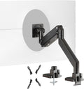 Brazo de monitor resistente para pantallas ultraanchas de 57", soporta hasta 59.4 libras, soporte de escritorio de movimiento completo con VESA de liberación rápida (75/100/7.874 in