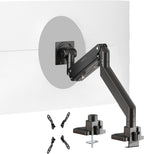 Brazo de monitor resistente para pantallas ultraanchas de 57", soporta hasta 59.4 libras, soporte de escritorio de movimiento completo con VESA de liberación rápida (75/100/7.874 in