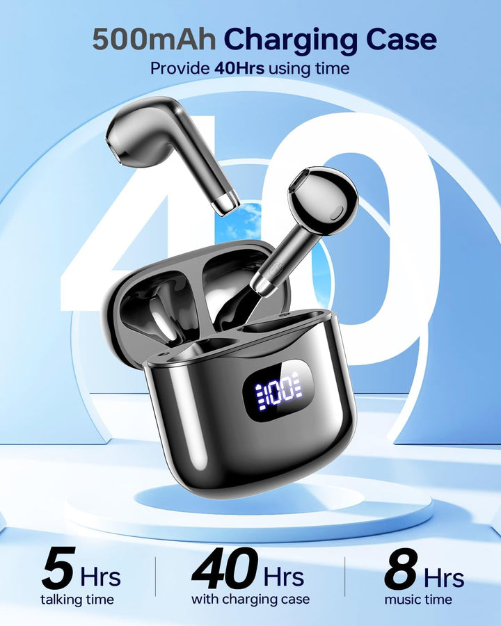 Auriculares inalámbricos Bluetooth 5.3, auriculares Bluetooth con e...