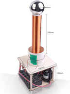 Kit de bricolaje de bobina Tesla, PEMENOL bola de plasma táctil, generador de arco de chispa para enseñanza de física, iluminación artificial de plasma de arco, modelo de experimento científico para