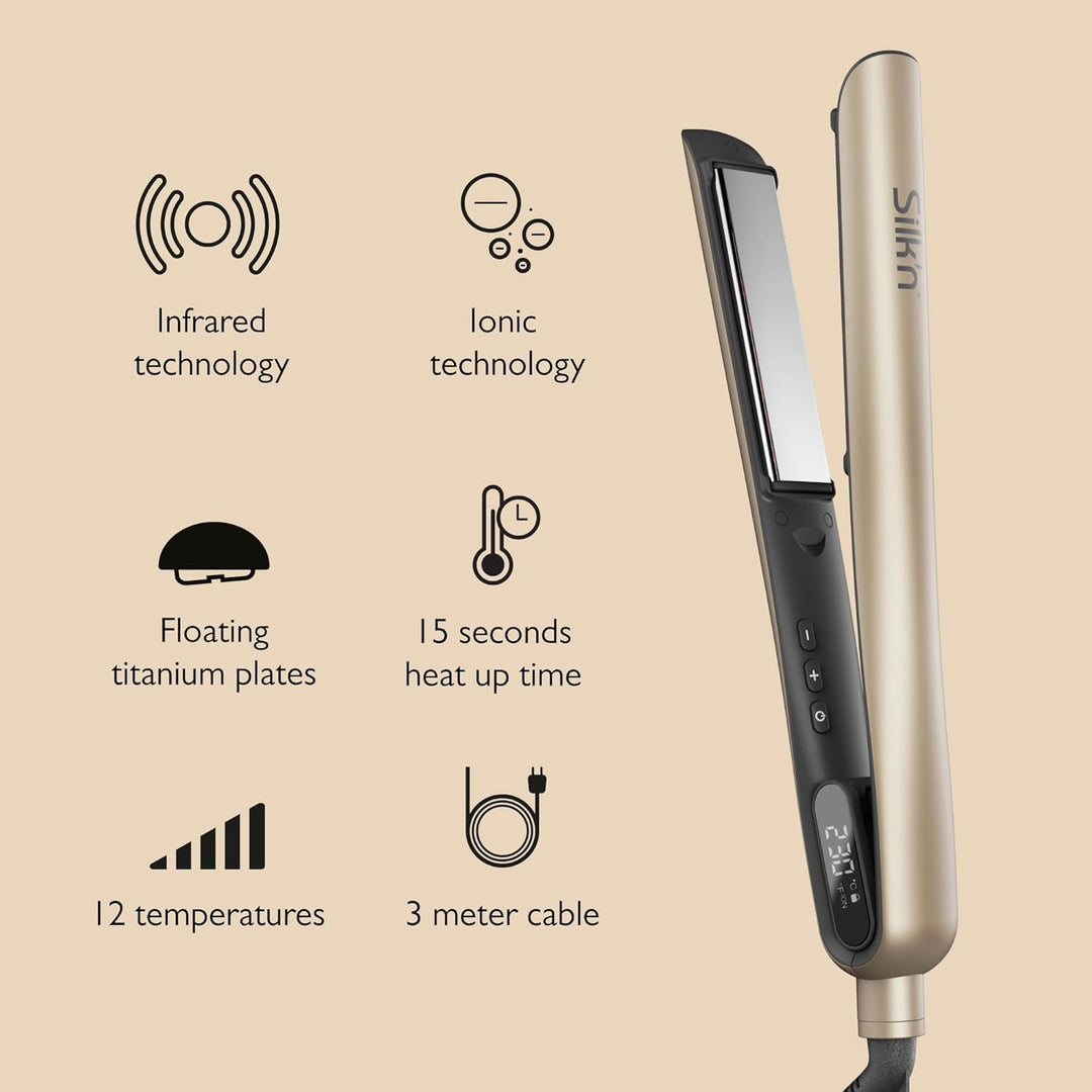 Silk'n Plancha profesional 2 en 1 para mujer, plancha plana de...