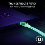 Razer Thunderbolt 5 Dock Chroma, 11 puertos + ranura SSD M.2, color blanco