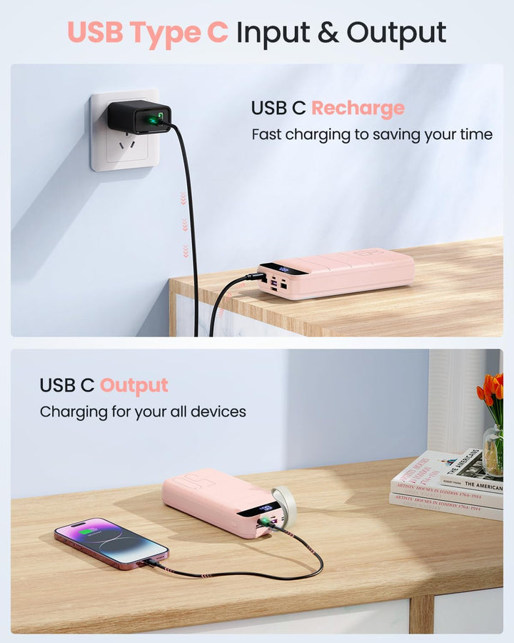 DAOLOT Banco de energía de carga rápida 50000mAh - 22.5W cargador p...