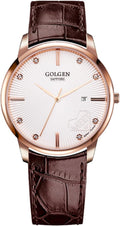 Reloj de vestir minimalista para hombre, clásico movimiento de cuarzo japonés, reloj de pulsera casual de negocios con ventana de fecha única, resistente a los arañazos