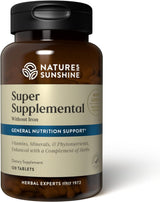Nature's Sunshine Súper suplementario sin hierro, 120 tabletas...