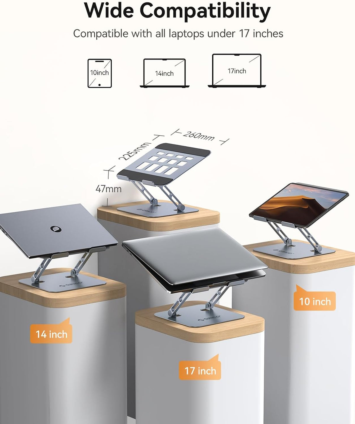 ORICO ST11 - Soporte ergonómico para computadora portátil, elevador...