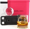 Berlinzo - Molde para hacer bolas de hielo, 2 esferas transparentes de hibisco de 2.4 pulgadas, no eléctrico