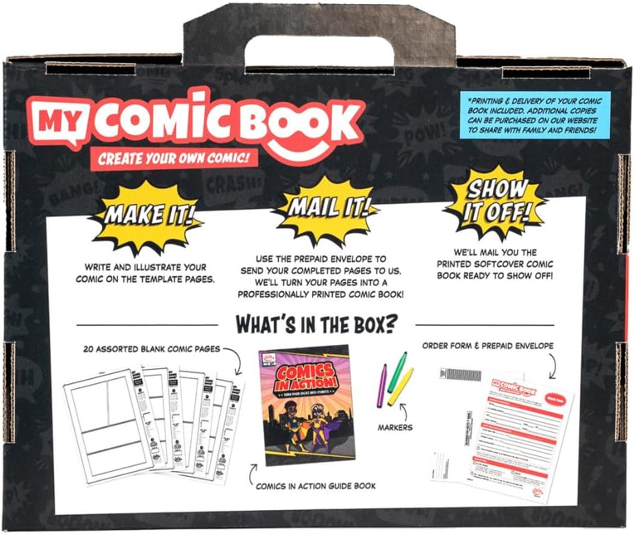 Kit de creación de cómics My Comic Book de Lulu Jr., multicolor, 17.1 cm x 26.0 cm