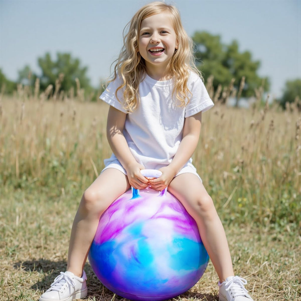 Bolas Saltarinas para Niños de 10 años en adelante, Bola Saltarina de 22 Pulgadas con Asa, Saltarina Inflable de 22", Juguetes Saltarines de 55cm, Juguetes Grandes de Salto para Niños y Niñas